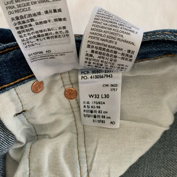 Levi's Men's Dark Blue Straight Jeans - Picture 5 of 5